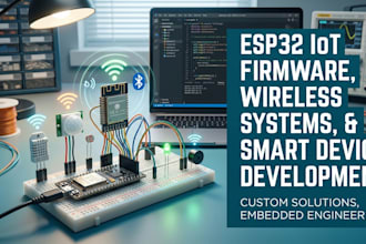 develop esp32 iot firmware, wireless systems, and smart devices