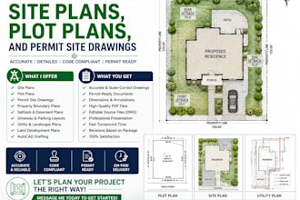 create accurate site plans, plot plans, and permit site drawings