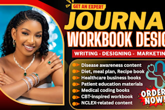 create minimalist journals, planners, mental health workbook, PDF ebook design