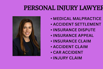 handle accident injury disputes, insurance negotiations, and compensation claims