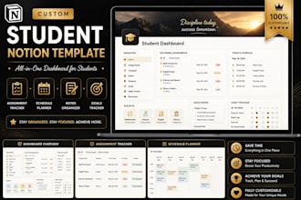 create custom notion templates for students and productivity