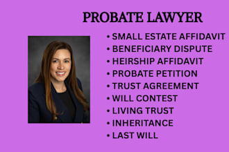 handle probate heirship matters, estate accountings, and beneficiary disputes