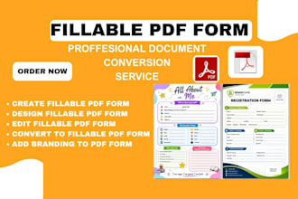create, convert fillable form and pdf form on adobe acrobat