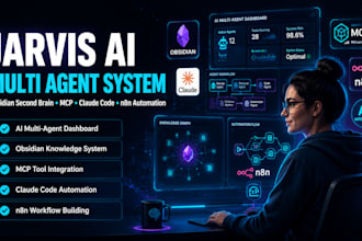 jarvis ai multi agent dashboard obsidian second brain mcp server claude code n8n