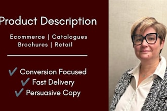 be your italian copywriter for high converting product descriptions