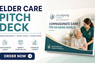 create elder care pitch deck aging population deck senior living investor deck