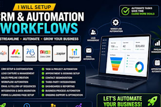 setup hubspot monday crm honeybook zoho CRM automation zap gohighlevel workflow