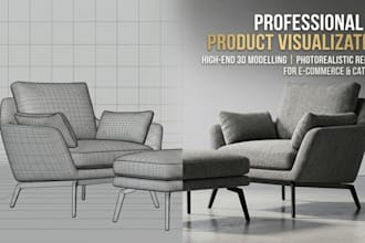 create 3d furniture models and photorealistic product renders
