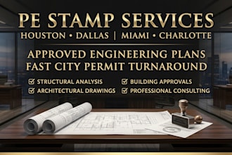 pe stamped permit packages with signed and sealed drawings for USA projects