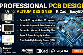 do professional pcb design using altium designer kicad and easyed