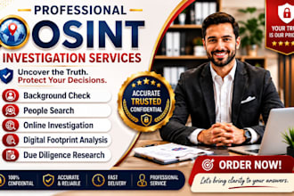 do osint investigation, background check, digital forensic and online research