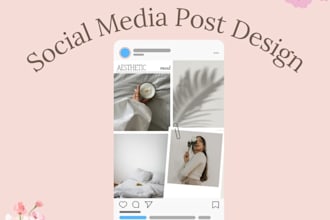 design aesthetic canva social media posts for your brand