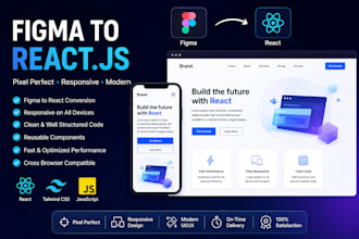 develop modern react js frontend from figma UI design