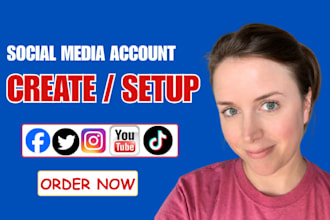 do professional social media setup pages creation and profile optimization