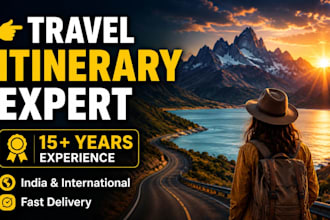 create a professional travel itinerary and tour package for any destination