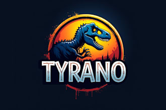 do unique t rex and tyrannosaurus dinosaur logo for your brand