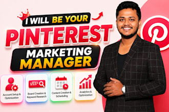 be your pinterest marketing manager for etsy promotion shopify seo