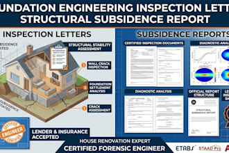 do foundation engineering inspection letter, structural subsidence report
