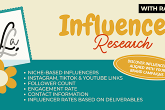 curate a tailored list of influencers that match your needs