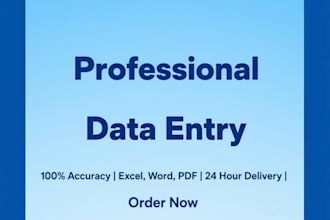 data entry specialist excel typing copy paste