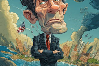 create digital political cartoon for political cartoon