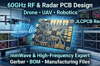 design custom 60ghz rf and radar pcb for drones and uav applications