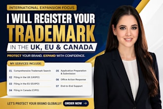 register your trademark in UK, eu, and canada