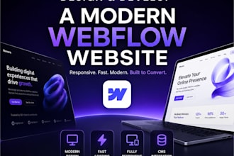 develop a modern webflow website with uiux