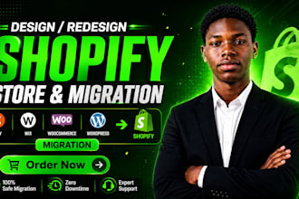 migrate etsy, wix, or wordpress to shopify store