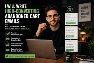 write abandoned cart email sequences that recover lost shopify sales