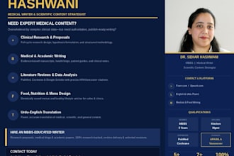 write medical and health blogs, research summaries