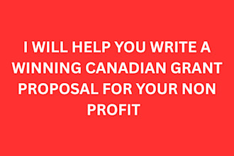 write a winning canadian grant proposal for nonprofits