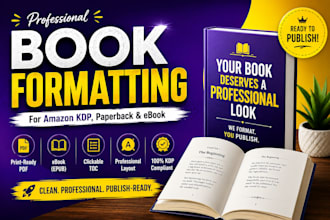 edit, format and publish your book on amazon KDP