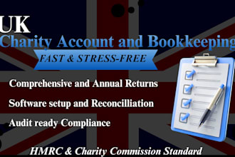 do UK charity accounting bookkeeping and prepare charity accounts