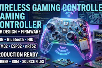design wireless gaming controller pcb and embedded firmware