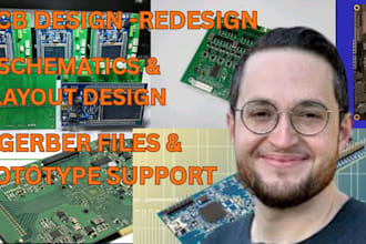 design custom circuit board schematic and gerber files for pcb prototype