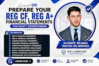 cpa prepare your reg cf, reg a plus financial statements for equity crowdfunding