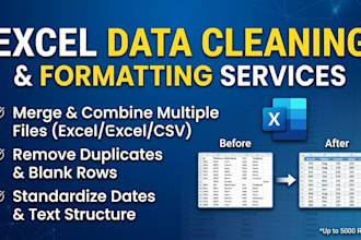 clean analyse merge excel data