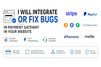 integrate or fix stripe, paypal, and crypto payment gateways