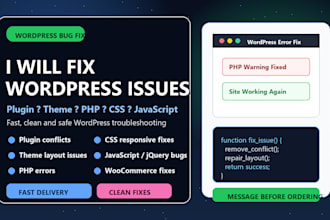 quick professional wordpress PHP CSS javascript fix