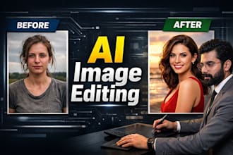 do ai photoshop , retouching , editing