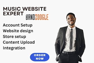 design bandzoogle website, music website, music store, bandzoogle store