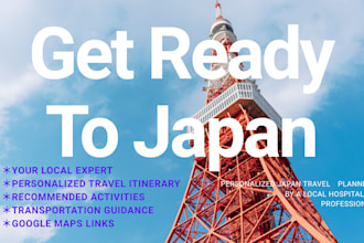 create a custom japan travel itinerary as a hotel professional