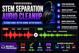 separate stems and clean up your audio tracks