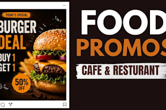 design aesthetic restaurant and cafe promo posts