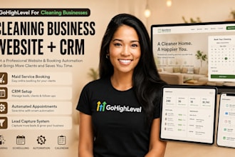 do gohighlevel cleaning website maid service CRM ghl booking automation
