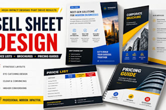 design sell sheet, price list, brochure design, pricing guide, digital menu