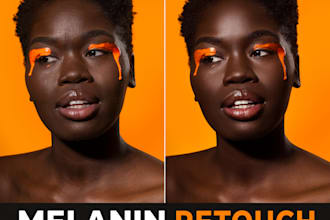 professionally retouch dark skin and melanin rich portraits