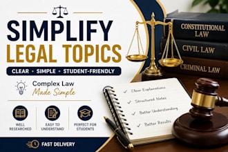 simplify complex legal topics and write articles
