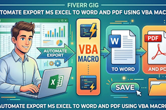 automate export ms excel to word and pdf using vba macro